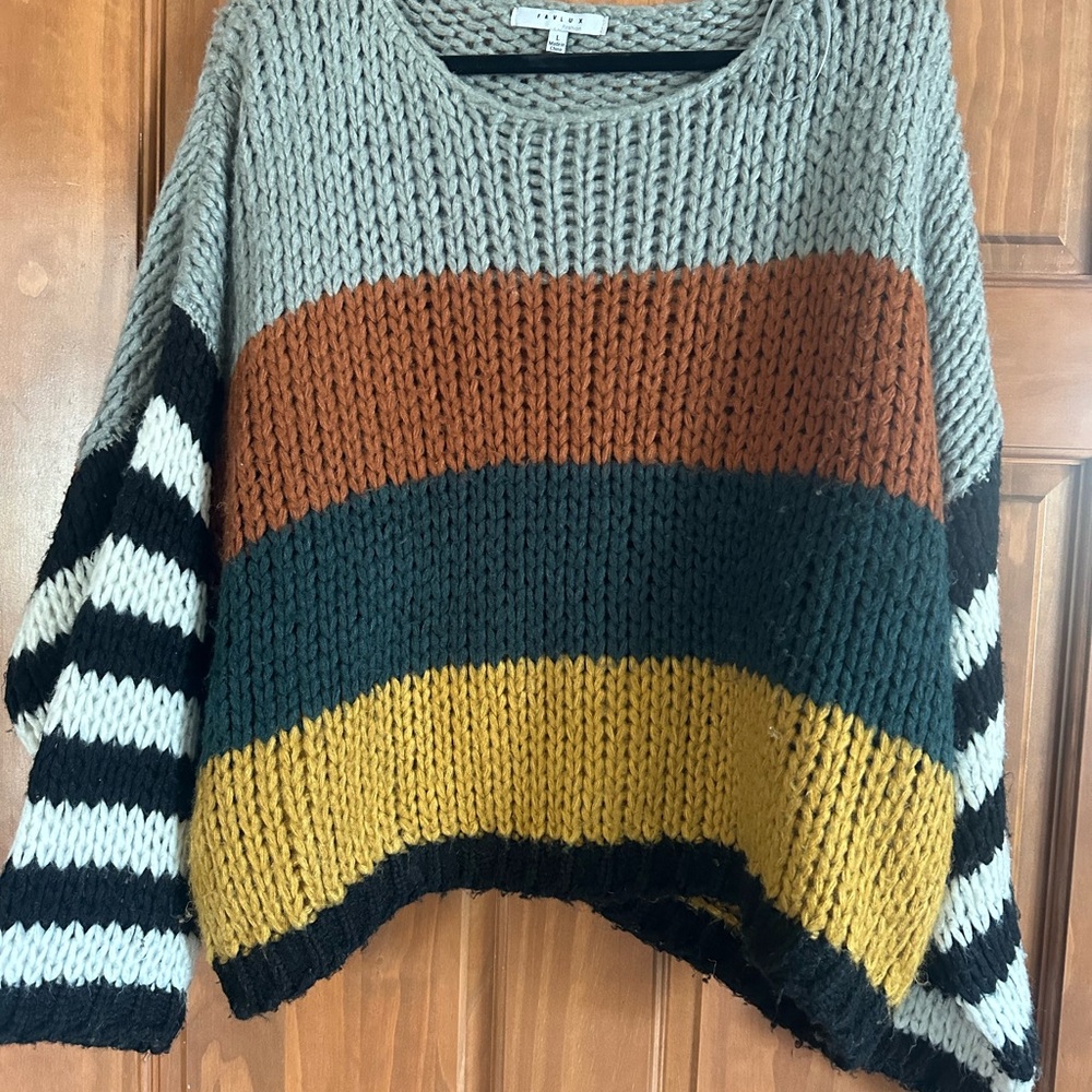 Chunky Stripe Sweater in Multi Color
